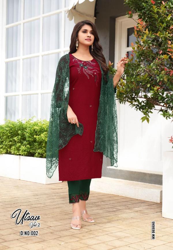 Ikw Utsav 2 Designer Wear Viscose Designer Readymade Collection